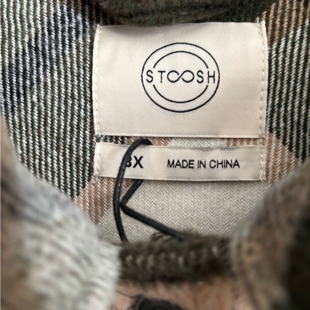 Wool-Blend Plaid Shacket with Button Front NWT - image 8